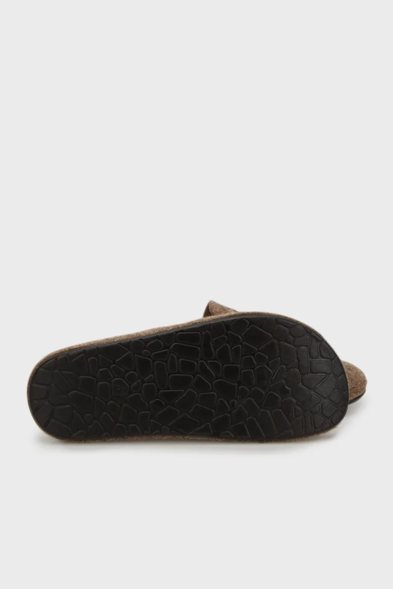 Buratti Belted Felt Winter Home Slippers Men's Slippers 6711003