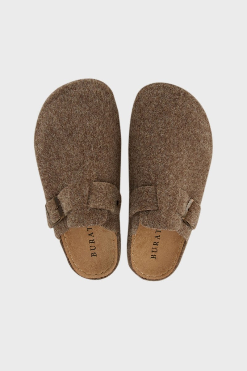 Buratti Belted Felt Winter Home Slippers Men's Slippers 6711003  - Image 5