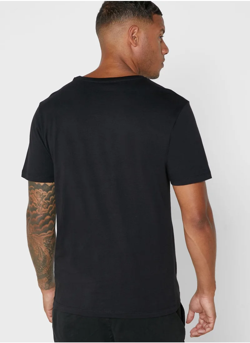 Seventy Five NYC Gold Print T-Shirt