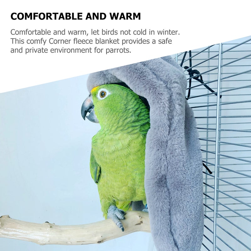 Plush Bedding Bird Blanket Parrot Warm Sleeping Blanket Winter Plush Bird Shawl Bird House - Image 4