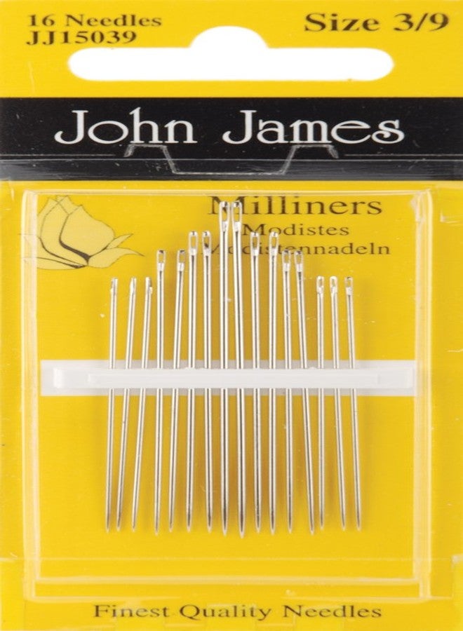 Colonial Needle Milliners Hand Needles-Size 3/9 16/Pkg - Image 1