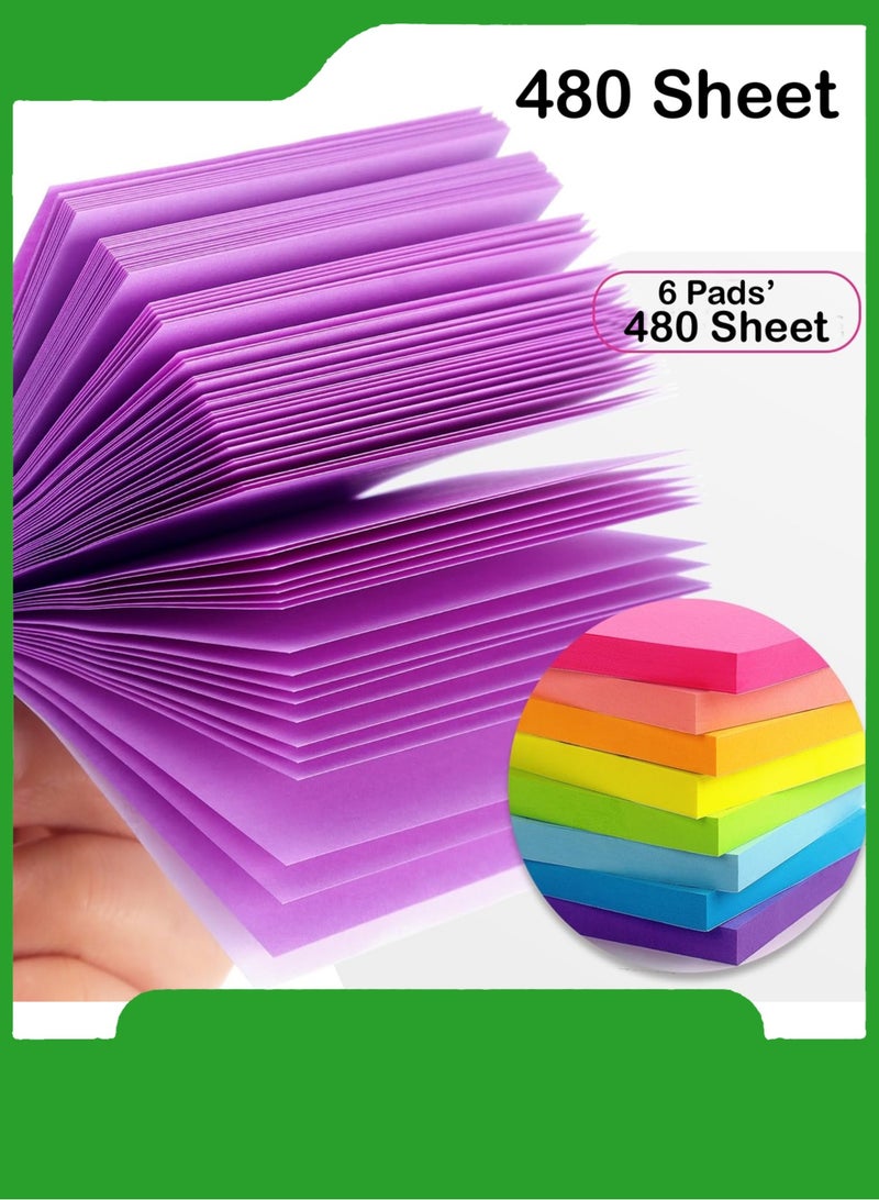 PRIMA علامات الكتب، وسادات ملونة ذاتية اللصق، سهلة الاستخدام في المنزل، مستلزمات المدرسة ومنتجات المكتب 76x76 مم 3x3 400 ورقة - Image 3