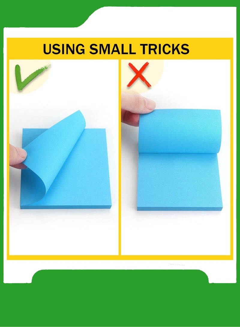 PRIMA علامات الكتب، وسادات ملونة ذاتية اللصق، سهلة الاستخدام في المنزل، مستلزمات المدرسة ومنتجات المكتب 76x76 مم 3x3 400 ورقة - Image 4