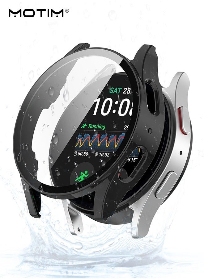 Motim Samsung Galaxy Watch 4 Screen Protector Case 40mm, Hard PC Bumper Cover with Anti-Fog Tempered Glass Protective Screen Protector for Galaxy Watch 4  - Image 1