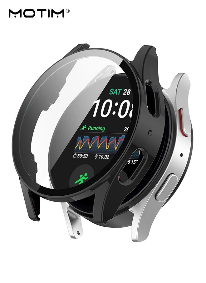 Motim Samsung Galaxy Watch 4 Screen Protector Case 40mm, Hard PC Bumper Cover with Anti-Fog Tempered Glass Protective Screen Protector for Galaxy Watch 4  - Image 2