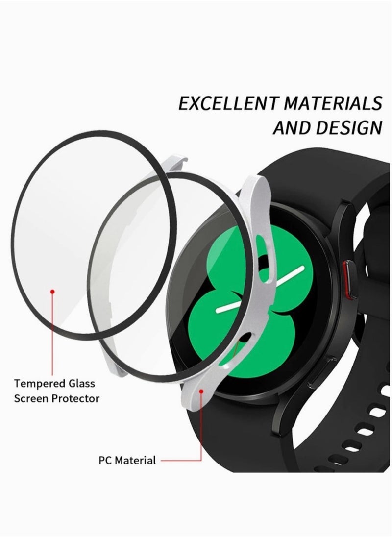Motim Samsung Galaxy Watch 4 Screen Protector Case 40mm, Hard PC Bumper Cover with Anti-Fog Tempered Glass Protective Screen Protector for Galaxy Watch 4  - Image 5
