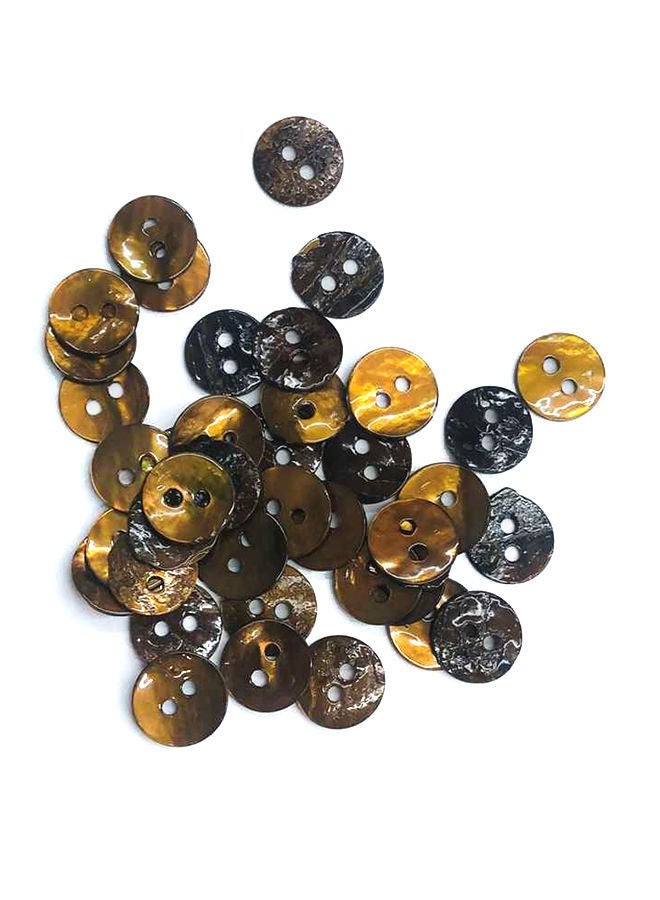 NIBEMINENT Mother Pearl Buttons Brown 12mm