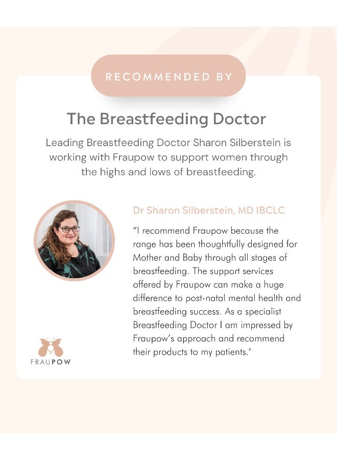 Fraupow Breast Milk Savers | Pack of 2 | Wearable Silicone Milk Collector & Nursing Cups for Leaking Milk | Award Winning Reusable Breast Shells to Sore Nipples | Includes Midwife Consultation - Image 5