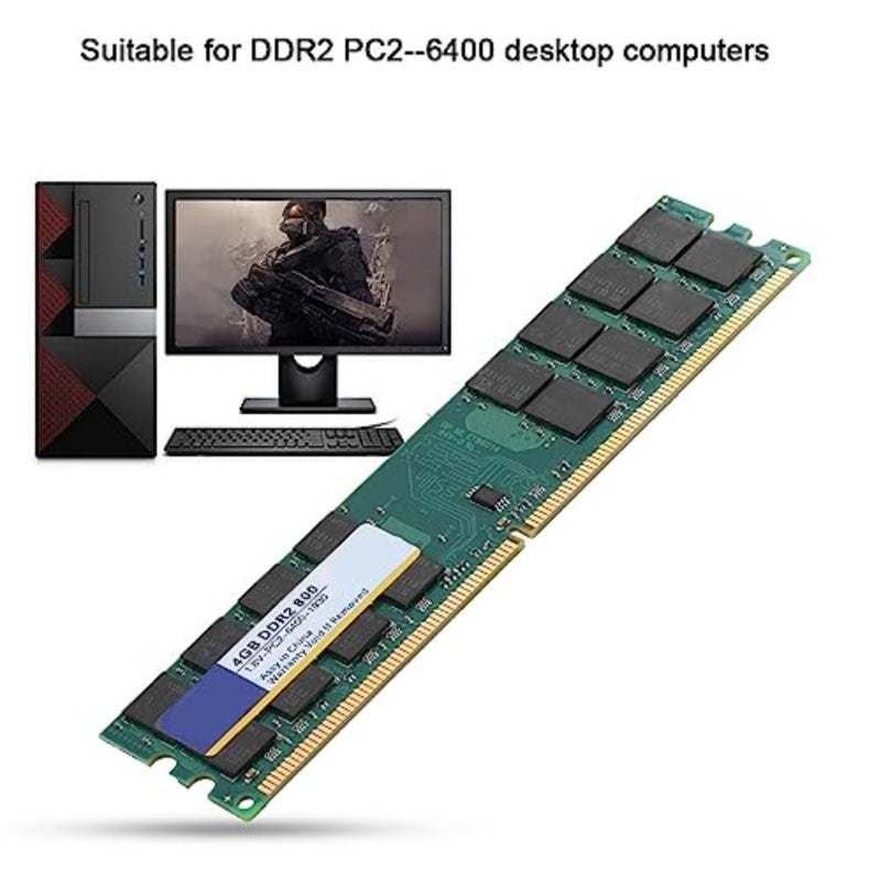 أداء مستقر 4G DDR2 PC2-6400 ذاكرة الوصول العشوائي المكتبية للوحات الأم، سرعة 800 ميجاهرتز، لوحة وحدة دوائر متينة، مثالية لمهام الحوسبة اليومية - Image 4