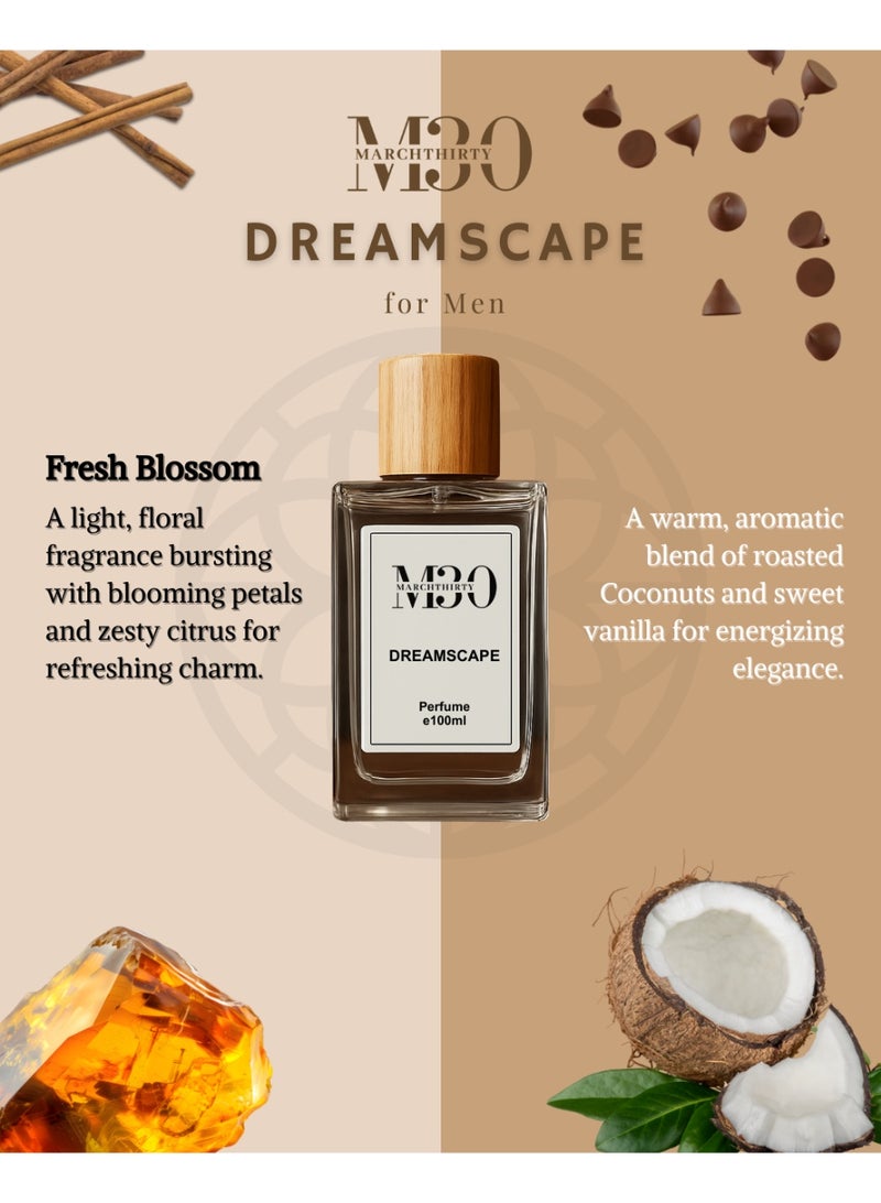 March Thirty Dreamscape Eau de Parfum 100ml – Powdery Coconut Amber Tonka Long-Lasting Perfume - Image 3