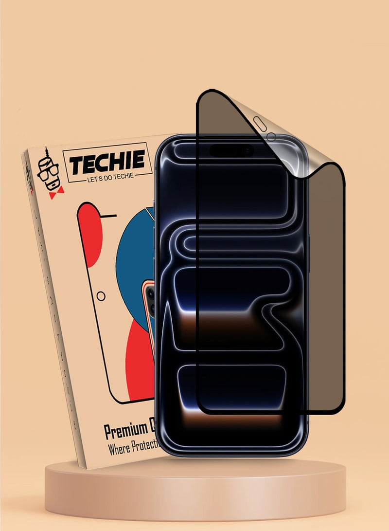 Techie Apple iPhone 17 Pro Max / 16 Pro Max Full Cover Matte Ceramic Privacy Screen Protector - Explosion-Proof, Anti-Bubble, Anti-Fingerprint - Image 1
