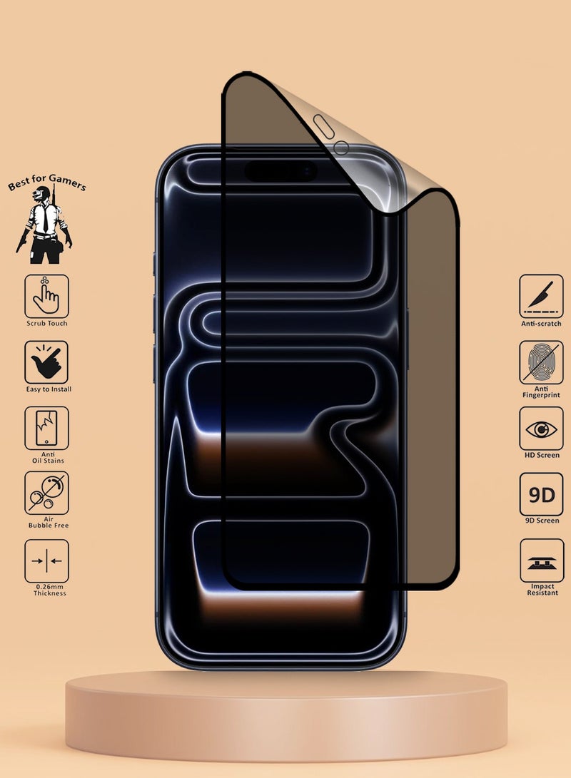 Techie Apple iPhone 17 Pro Max / 16 Pro Max Full Cover Matte Ceramic Privacy Screen Protector - Explosion-Proof, Anti-Bubble, Anti-Fingerprint - Image 2