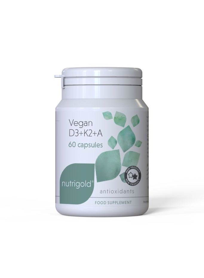 Nutrigold Vegan D3+K2+A x 60 capsules