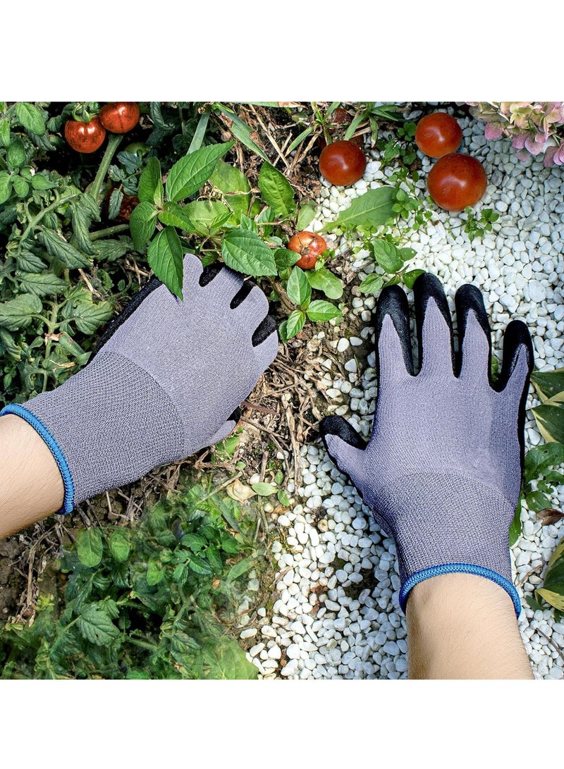 Safety Work Gloves MicroFoam Nitrile Coated-12 Pairs,Seamless Knit Nylon Gloves,Home Improvement,Micro-Foam Gloves - Image 4