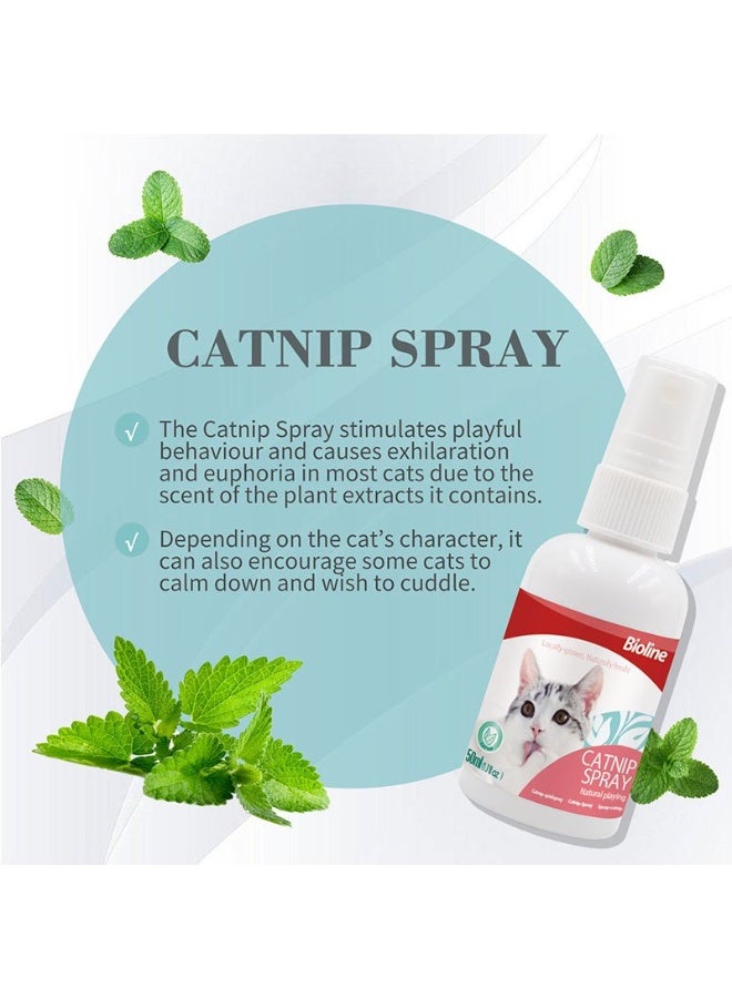 BIOLINE Catnip Natural  Stimulating Playful Behaviour Spray For Cats (15 ml) - Image 3