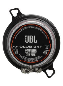 JBL JBL Club 34F - 3-1/2" (87mm) Two-Way Car Speaker, 75 Watts Peak, 25 Watts RMS, Sensitivity (@ 2.83V): 89dB, Frequency Response: 90Hz – 20kHz, Nominal Impedance: 3.0 ohms  - Image 3