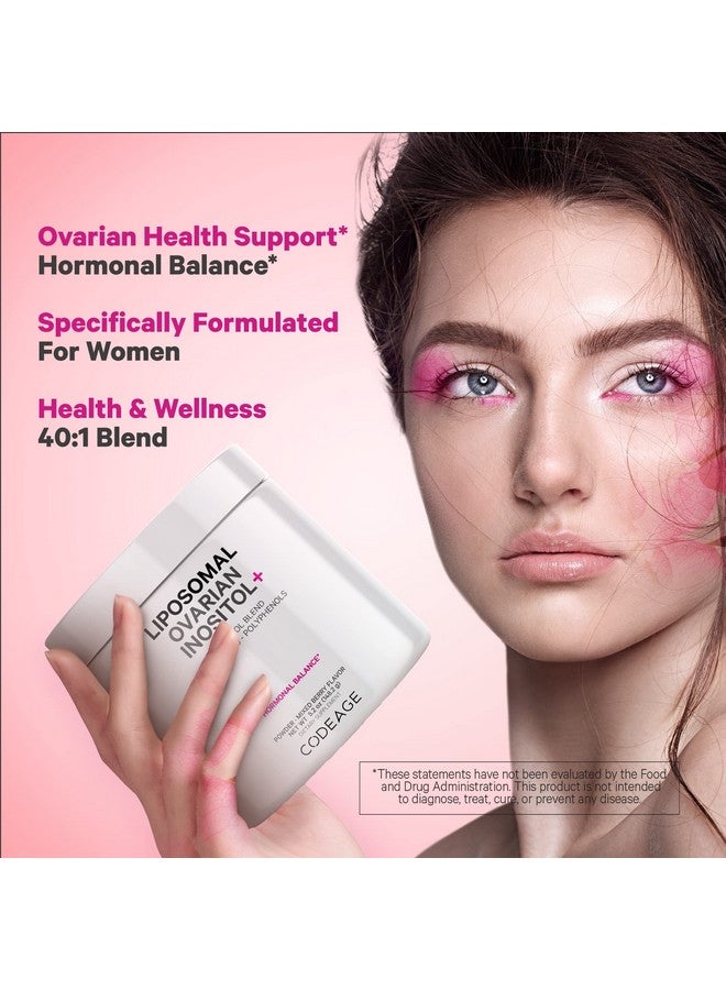 Codeage Liposomal Ovarian Inositol Powder Supplement Myoinositol Dchiroinositol Folate  Coq10 Phytosome 2Month Supply 40:1 Women Hormonal Balance  Fertility Support Blend Nongmo 52Oz - Image 5