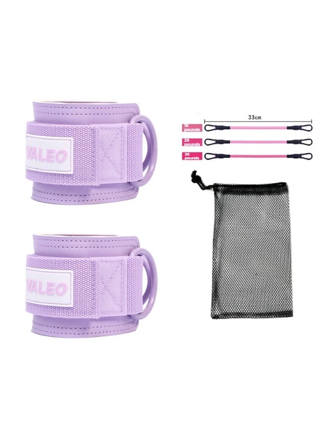 Valeo Fitness Ankle Cuffs with Adjustable Resistance Bands Set Comfortable Design for Effective Leg and Glute Strengthening Workouts - Image 5