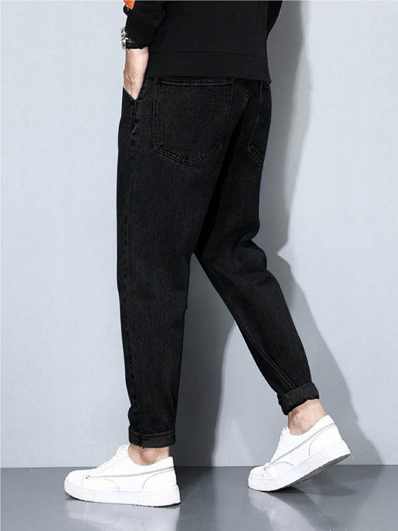 Ben Martin Men's Tapered Fit Jeans || Carrot Fit Jean's for Men || Relax Fit Denim for Man || High Rise Stretchable Casual Jean:s || Narrow Bottom Jean s for Men:s || Black Jeans for Men-s, 30 - Image 2