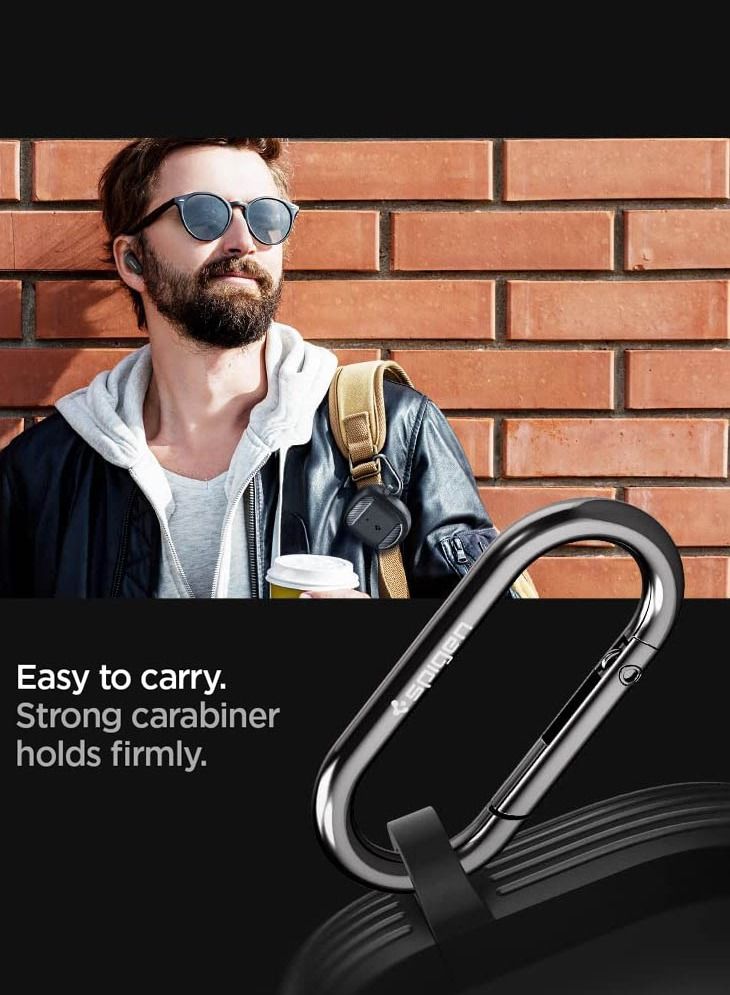 Spigen Rugged Armor Bose QuietComfort Earbuds II Case Cover (2022) with Carbon Fiber Accents - Matte Black - Image 3