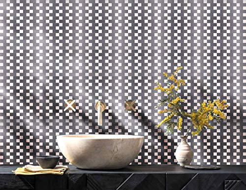 XUANINY Peel and Stick Metal Backsplash Tiles, Self Adhesive Aluminum Mosaic 3D Wall Sticker for Kitchen (Square +Rectangle Stainless Steel, 5 Sheets) - Image 5