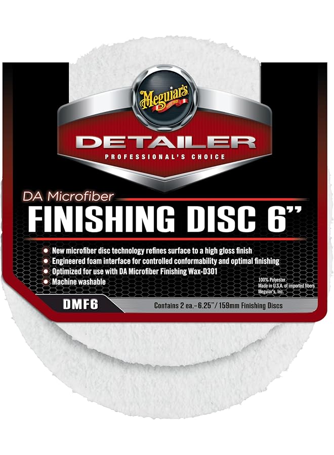 Meguiar's Da Microfiber Finishing Disc, 6-Inch, 2-Pack - Image 1