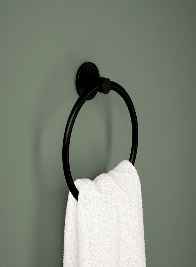 Peerless PA347-BL Precept Towel Ring, Matte Black - Image 2