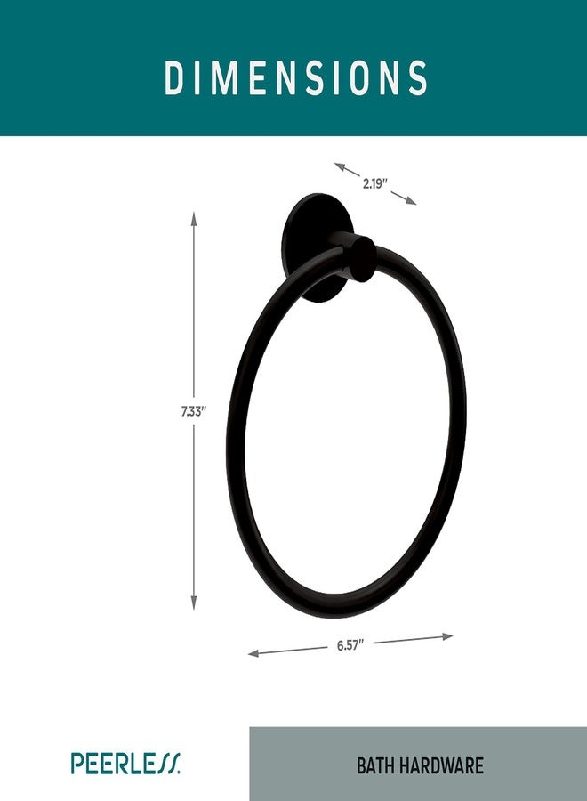 Peerless PA347-BL Precept Towel Ring, Matte Black - Image 3