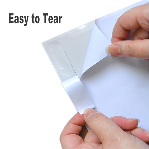 MBLABEL 100 Pcs-4.5x5.5In Shipping Envelopes, Packing List Mailing Envelopes Clear Adhesive Shipping label sleeves Shipping Supplies for Small Businesses - Image 3