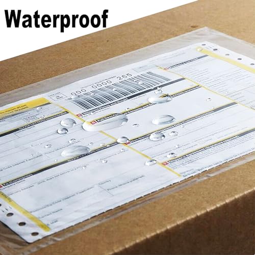 MBLABEL 100 Pcs-4.5x5.5In Shipping Envelopes, Packing List Mailing Envelopes Clear Adhesive Shipping label sleeves Shipping Supplies for Small Businesses - Image 4