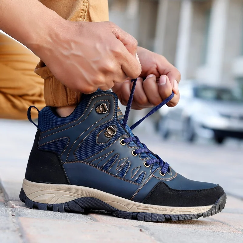 Bacca Bucci Blue Hunter 6 inch Outdoor Hiking Boots for Men | Best Price UAE