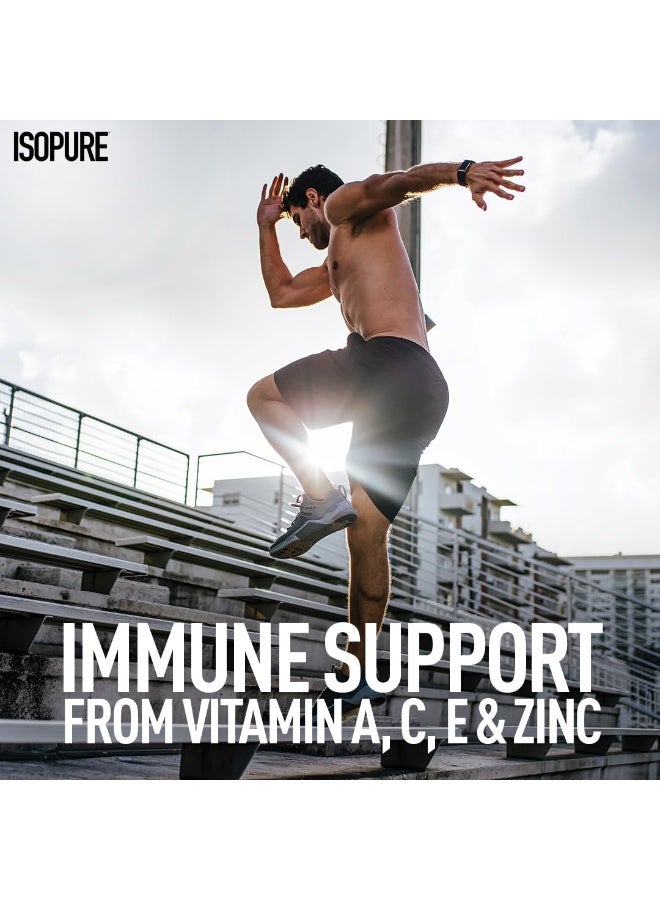 Isopure مسحوق بروتين مصل الحليب المعزول إيزوبور مع الفيتامينات لدعم المناعة والبيوتين - 500 جرام (شوكولاتة هولندية)، خالي من اللاكتوز، خالي من الغلوتين، بروتين نباتي للرجال والنساء. - Image 4