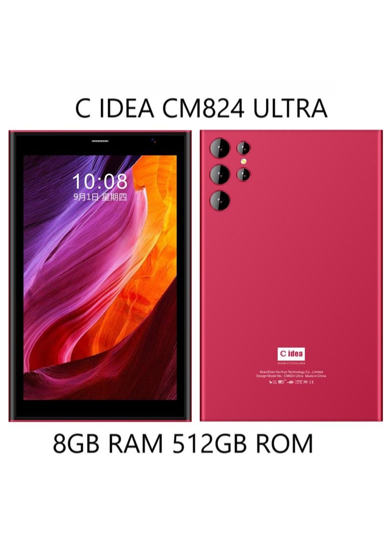 سي آيديا CM824 التابلت الذكي للأطفال 8 إنش شريحة واحدة 8 جيجابايت رام 512 جيجابايت 5G أحمر - النسخة الدولية - Image 2