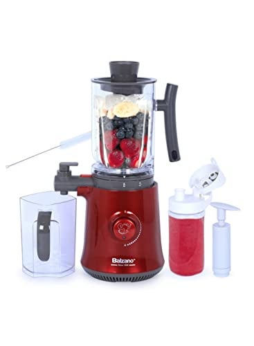 Balzano Yoga Blender/Smoothie Maker/Juicer/Soup Maker with Auto Seed Separation and Immunity Booster - Metalic Red, Compact - Image 1