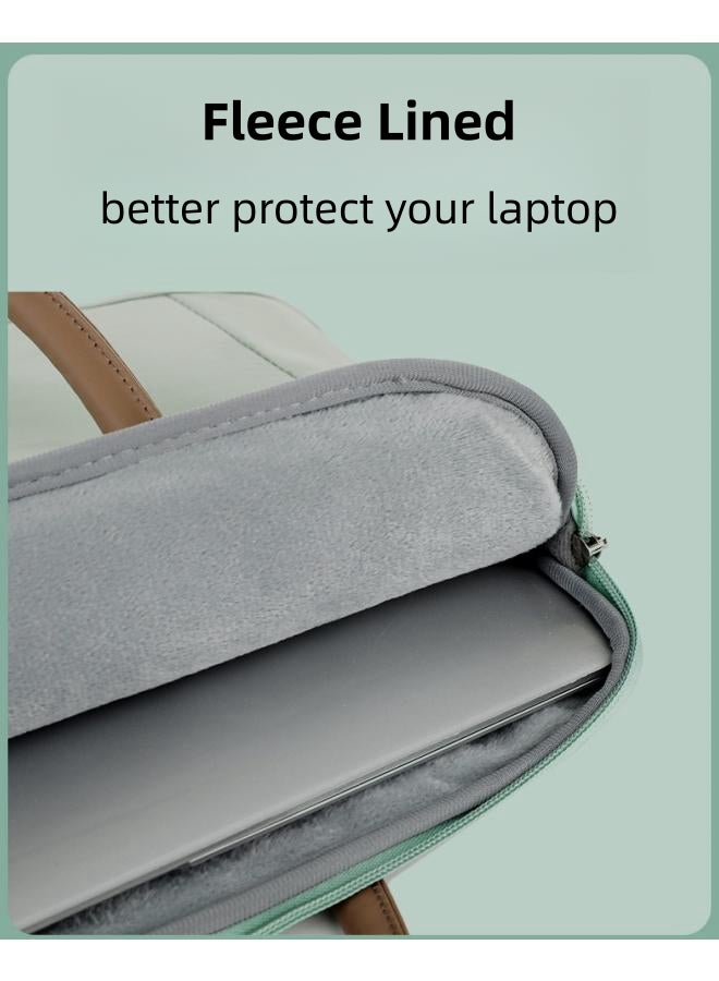 Women's Solid Color 15-Inch Laptop Bag with Suitcase Trolley Strap, Ladies Nylon Business Bag Office Bag President Bag Briefcase, Large-capacity Computer Bag Notebook Bag for Girls/Students - Image 4