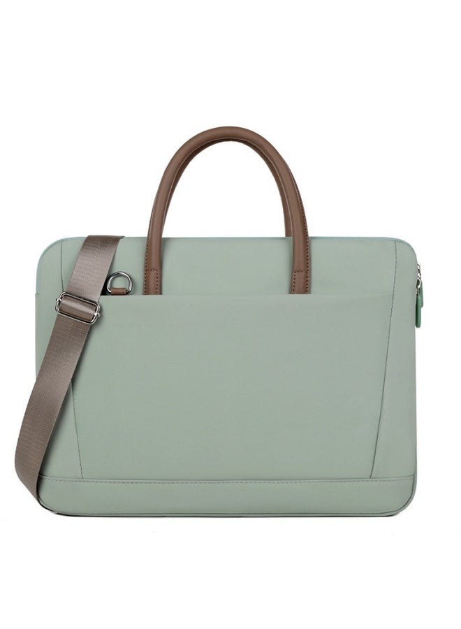 Women's Solid Color 15-Inch Laptop Bag with Suitcase Trolley Strap, Ladies Nylon Business Bag Office Bag President Bag Briefcase, Large-capacity Computer Bag Notebook Bag for Girls/Students - Image 1