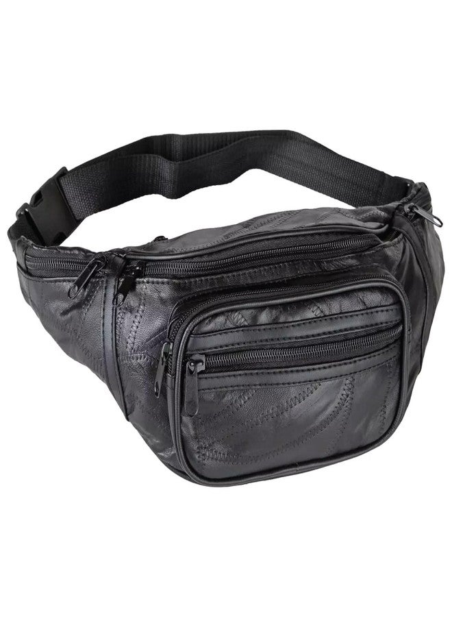 Home-X Leather Fanny Pack for Women and Men - Multipurpose Fanny Pack Crossbody Bags for Women - Adjustable Strap Leather Waist Bag for Travel, Hiking, Running and Cycling - Image 1