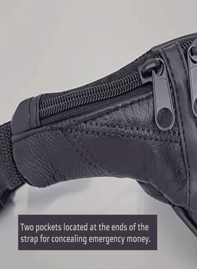 Home-X Leather Fanny Pack for Women and Men - Multipurpose Fanny Pack Crossbody Bags for Women - Adjustable Strap Leather Waist Bag for Travel, Hiking, Running and Cycling - Image 3