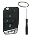 BTOZRF Flip Key Fob Shell Case Replacement Fits for VW Volkswagen 4 Buttons Car Keyless Entry Remote Control Folding Key Fob Cover NBGFS12P01 1 - Image 2