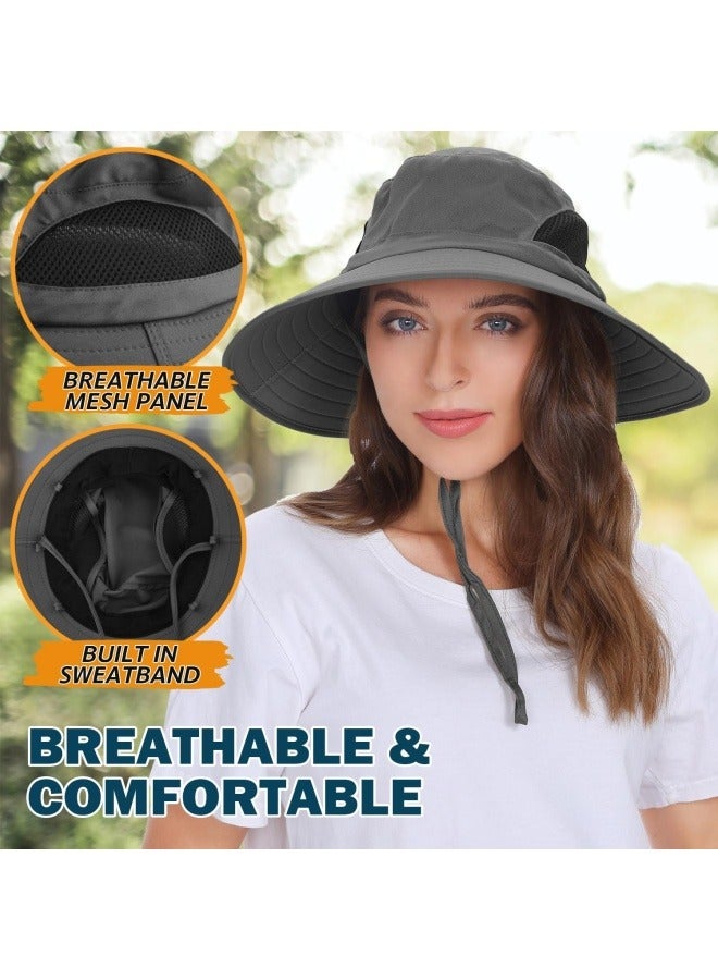 NIBEMINENT Wide Brim Sun Hat, UPF 50+ UV Protection Waterproof Packable Bucket Hat for Men & Women, Fishing Hiking Beach Garden  - Image 5