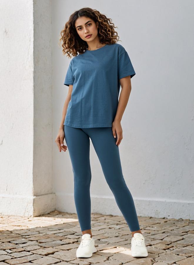 كابا تيشيرت كابا مطرز بقصة مريحة - Image 2