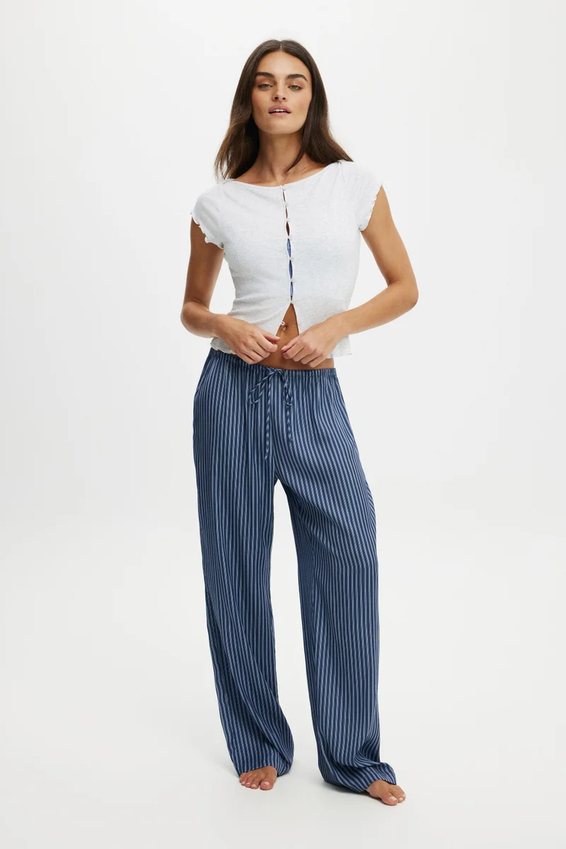 Cotton On WASHED SATIN WIDE LEG PANT