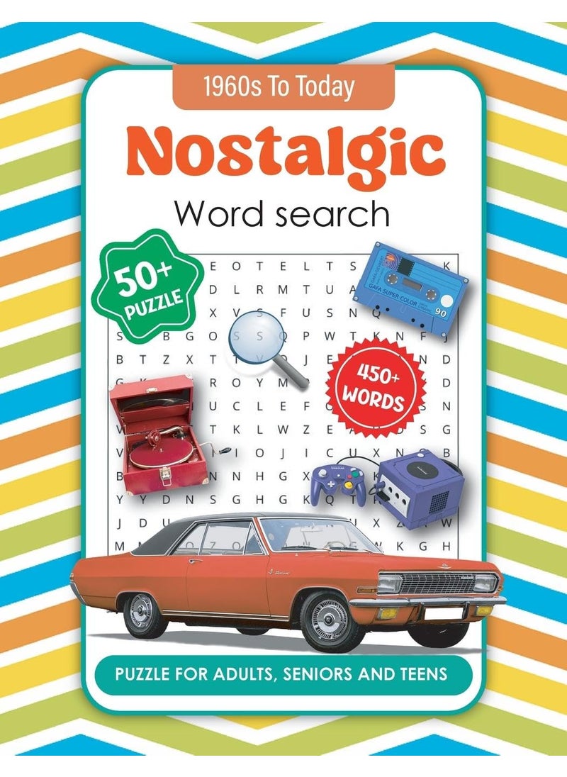 Nostalgic Word Search Book for Adults and Seniors: Word Search Books for Adults 450 Word Puzzles for Adults and Seniors, Large Print Word Find Book  - Image 1