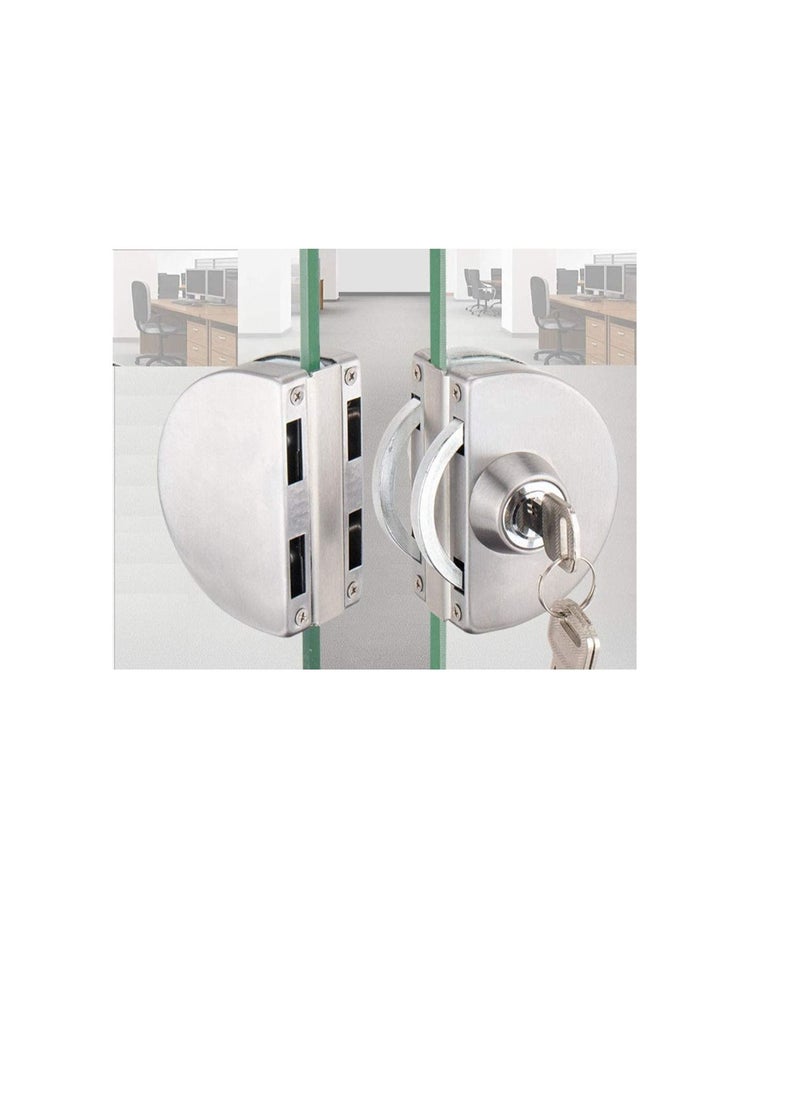 ROBUSTLINE - Double Glass Door Lock Stainless Steel, Both Sides Open Frameless Door Hasps for 10-12mm Thickness Glass, Home Office Hotel Furniture Hardware - Image 1