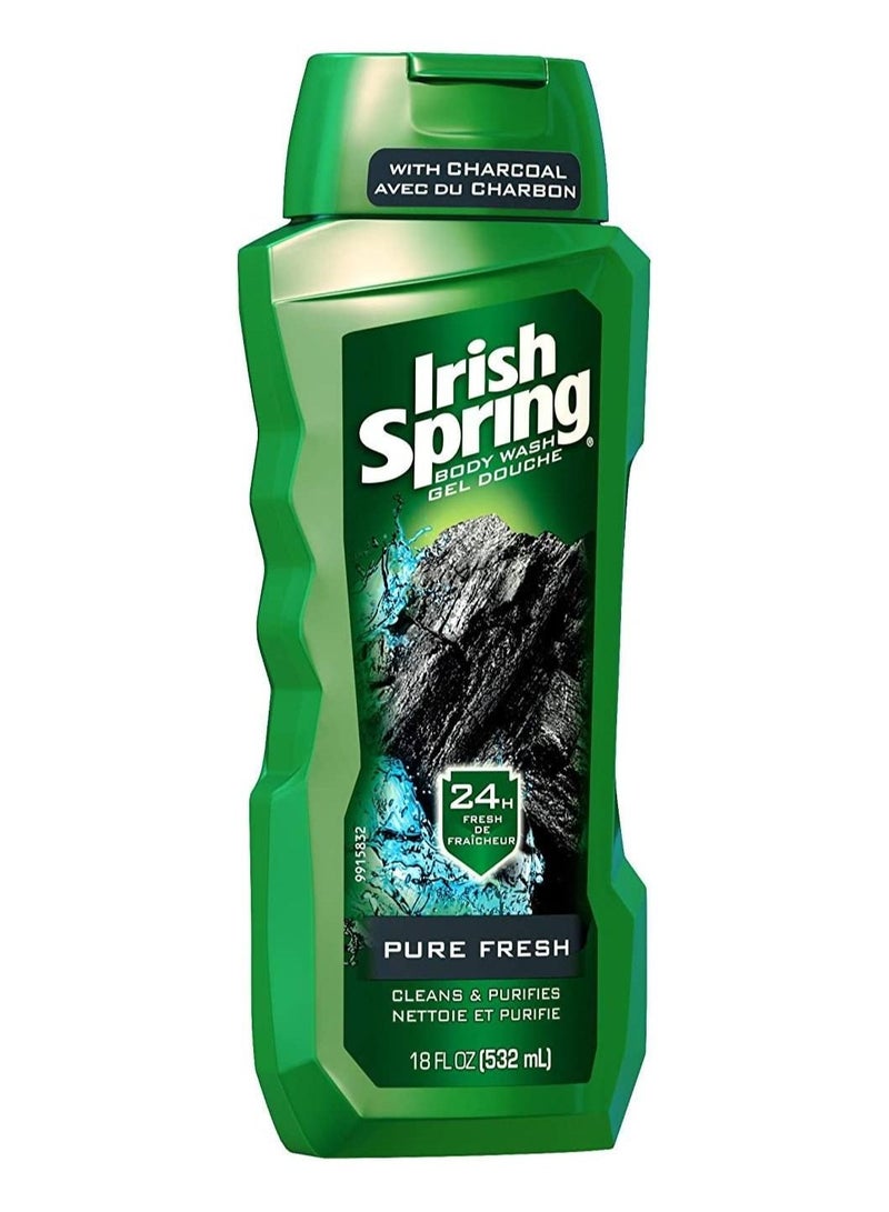 Irish Spring Irish Spring Body Wash With Charcoal Pure Fresh 532ml  - Image 1