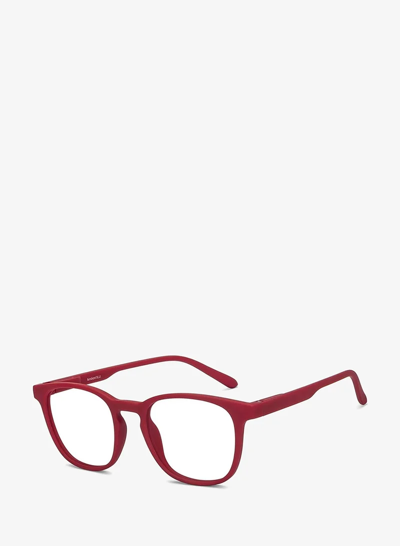 Lenskart Hustlr Lenskart Hustlr | Glasses For Eye Protection From Digital Screens | Computer Glasses with Blue Cut & UV Protection | Lightweight Specs With Zero Power|Medium|Monza Red