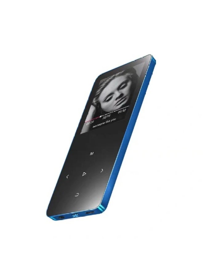 X2 Touch Screen MP3 Bluetooth External 1.8 Inch Bluetooth MP3 Player Metal Touch Screen Mp4 Music Player-Body Color:Blue (Bluetooth + External)-Memory Capacity:4GB - Image 1
