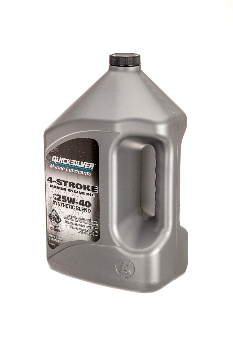 Quicksilver 25W-40 4-Stroke Synthetic Blend Marine Engine Oil, 1 Gallon - Image 5