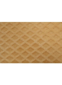 Subharambh Creation Subharambh Creation Bed Runner Pack of 3 Including 1 Bed Runner with Matching 2 Cushion Cover Velvet Checkered Pattern Bed Runner for Double Bed for Home Decor 18 x 84 Inches Beige  - Image 4