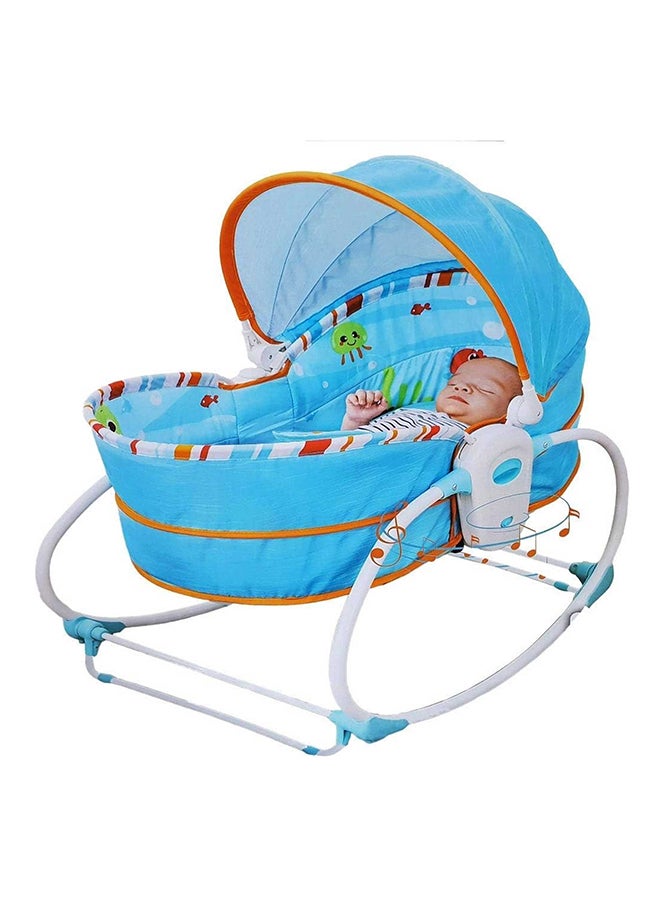 Toyland 5-In-1 Removable Seat Adjustable Canopy Rocker Bassinet Napper With Musical Vibration - Image 1